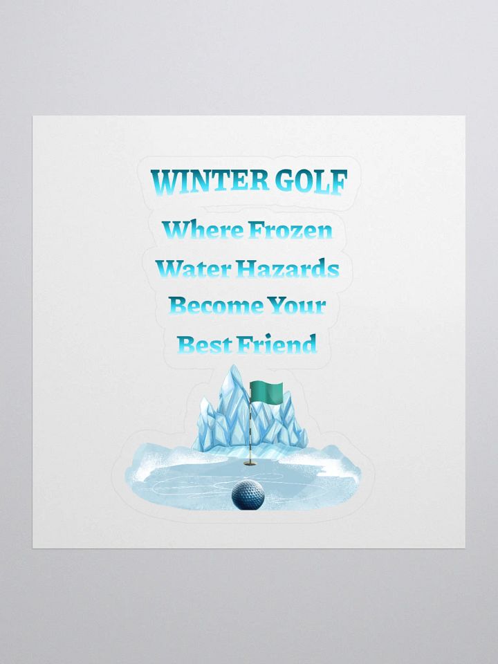 Winter Golf Funny Golfing Scene Sticker product image (1)