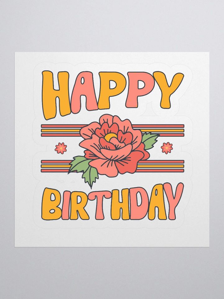 Happy Birthday (Flowers) Sticker product image (1)