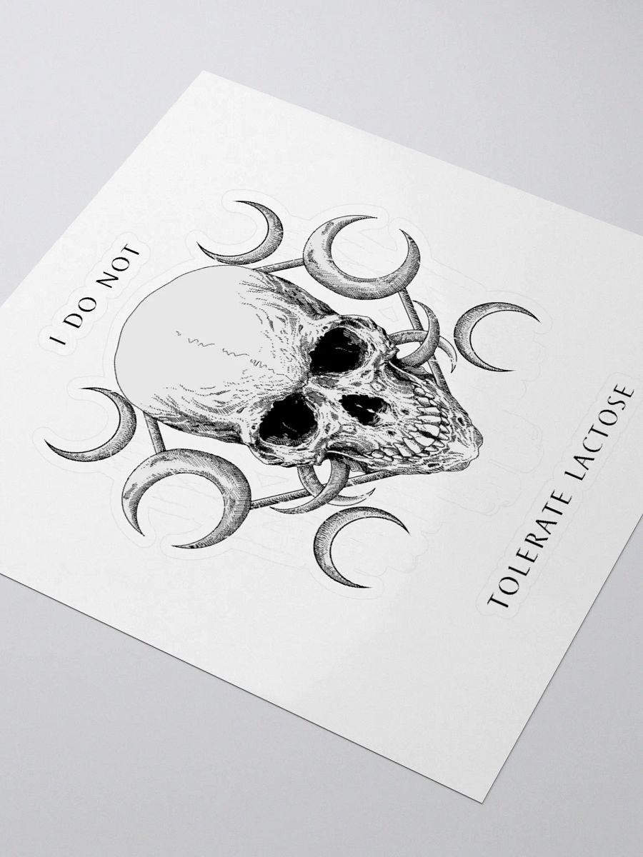 Lactose-Intolerant Skull Kiss Cut Stickers product image (9)