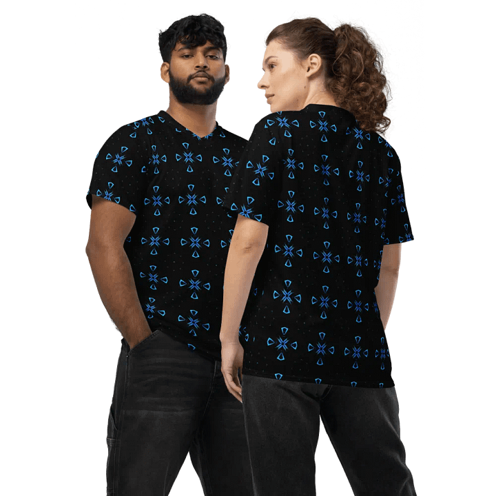 Abstract Multiple Crosses Unisex All Over Print V Neck Sports Jersey product image (2)