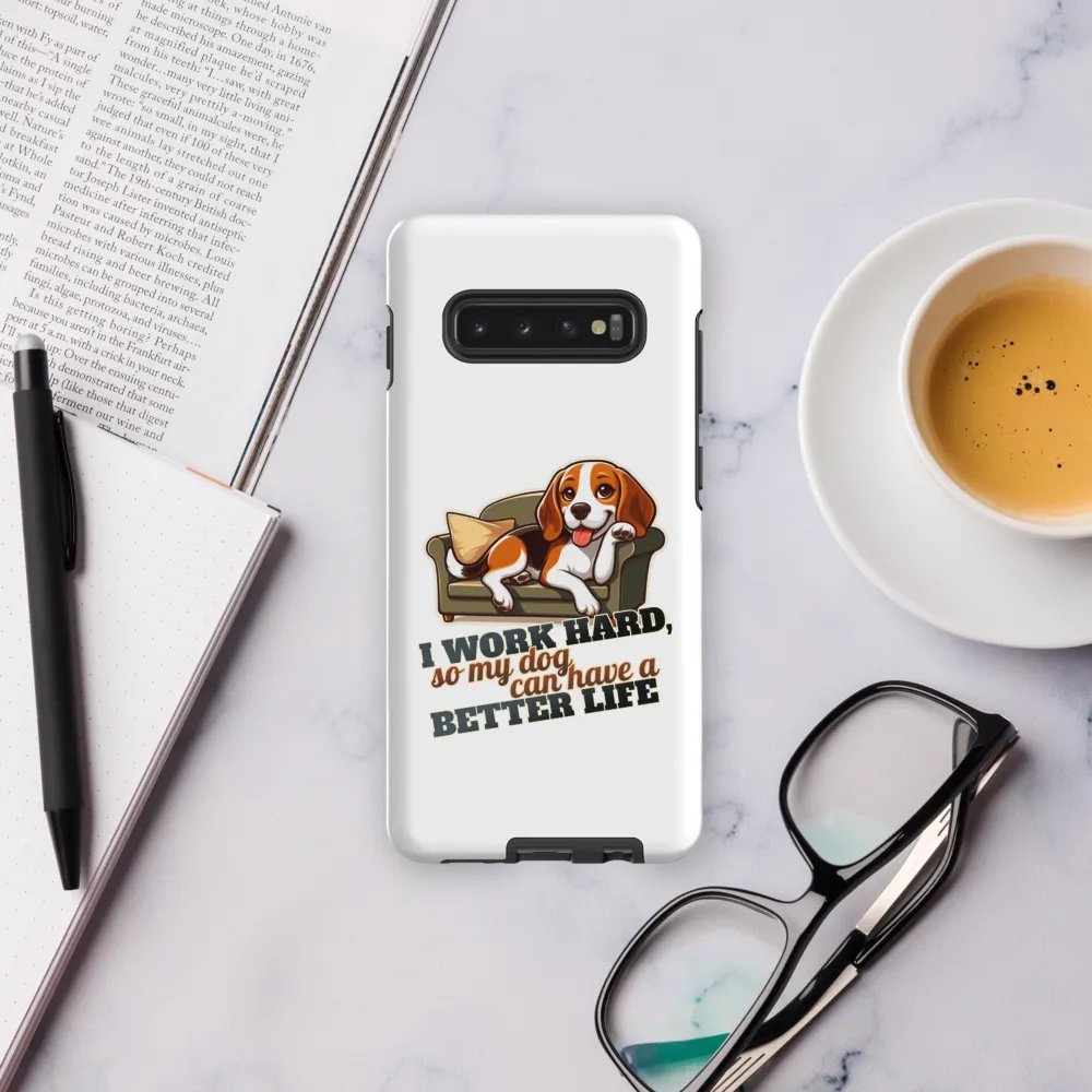 Work Hard - Beagle Sofa Tough Case for Samsung® product image (56)