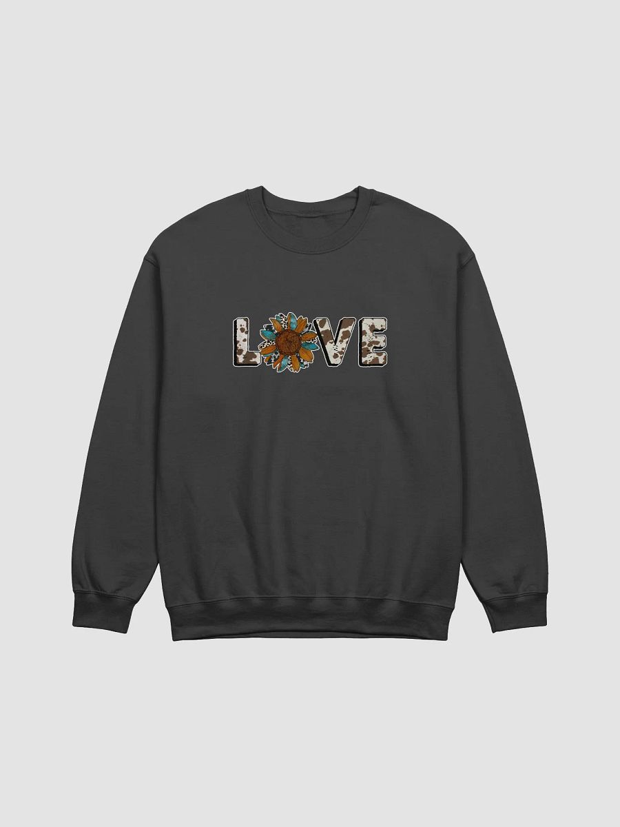 Love & Sunflower Print Crewneck Sweatshirt product image (3)