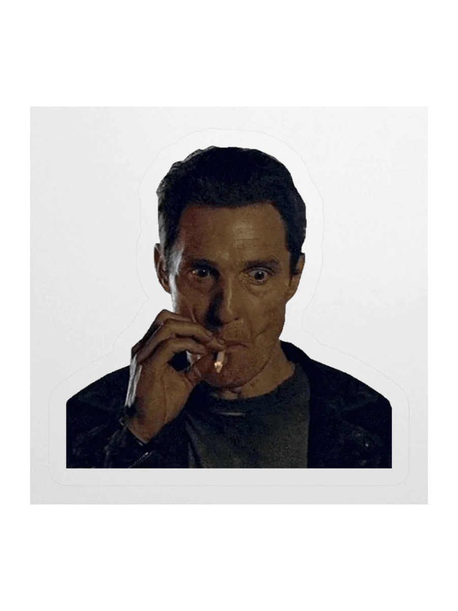 Smoker Meme Kiss Cut Stickers product image (2)