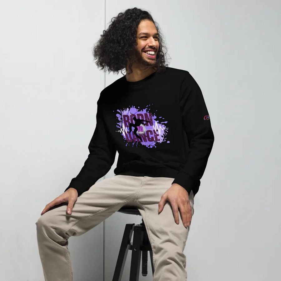 BORN TO DANCE His Silhouette Unisex Organic Sweatshirt product image (2)