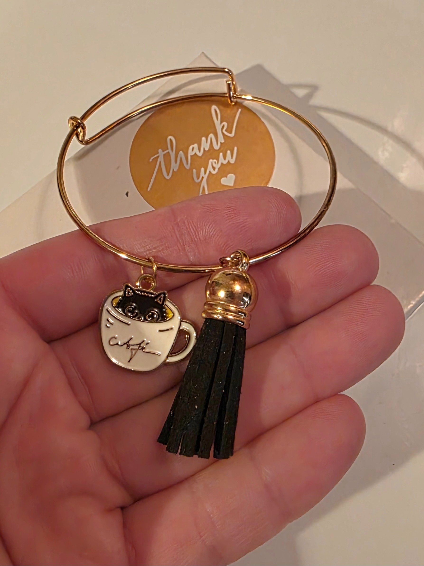 Cozy Cafe Cat Bangle Bracelet product image (3)