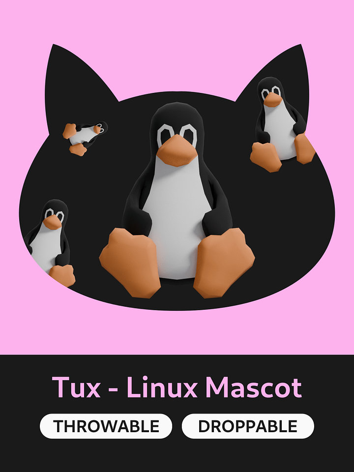 Linux Tux Throwable / Droppable Item for VNyan product image (1)