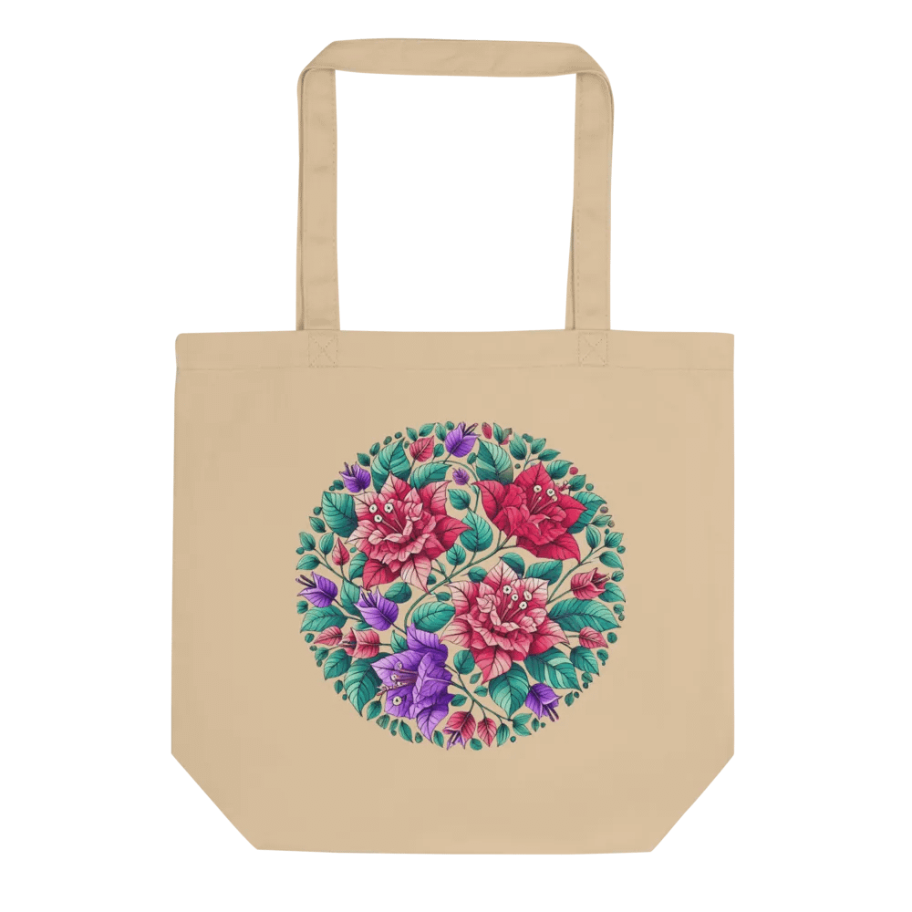 Floral Mandala Eco-Friendly Tote Bag | AI Design flower product image (2)