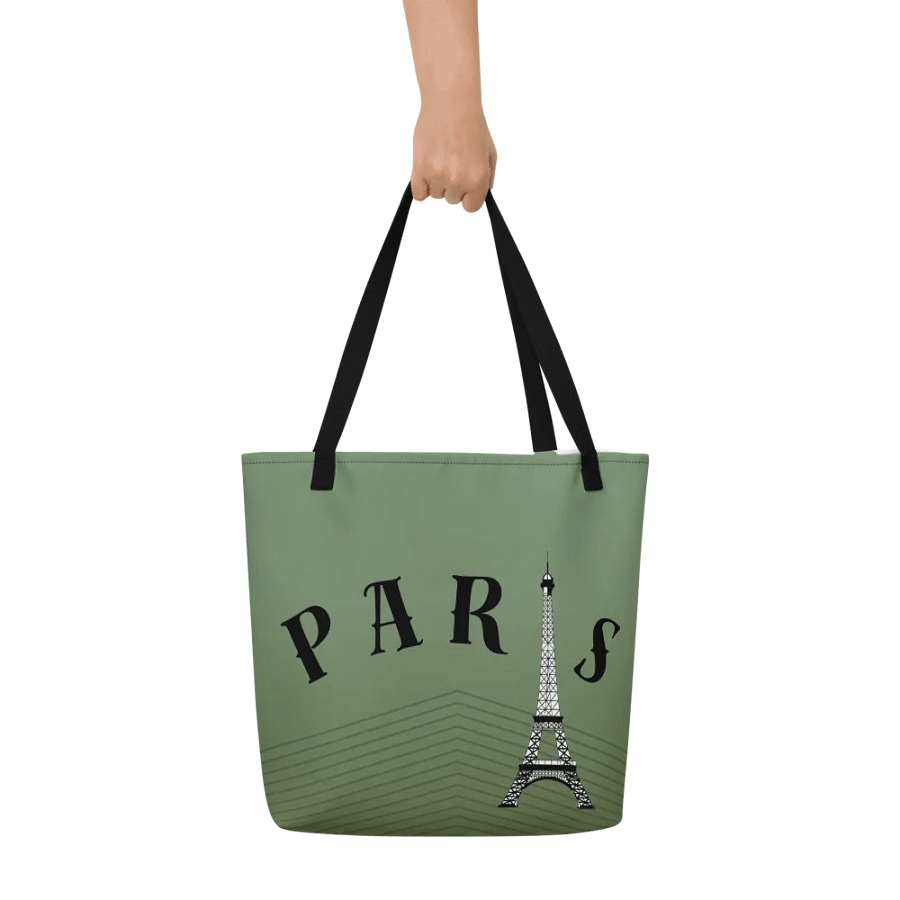 All-Over Print Large Tote Bag w/ Pocket - Paris product image (3)