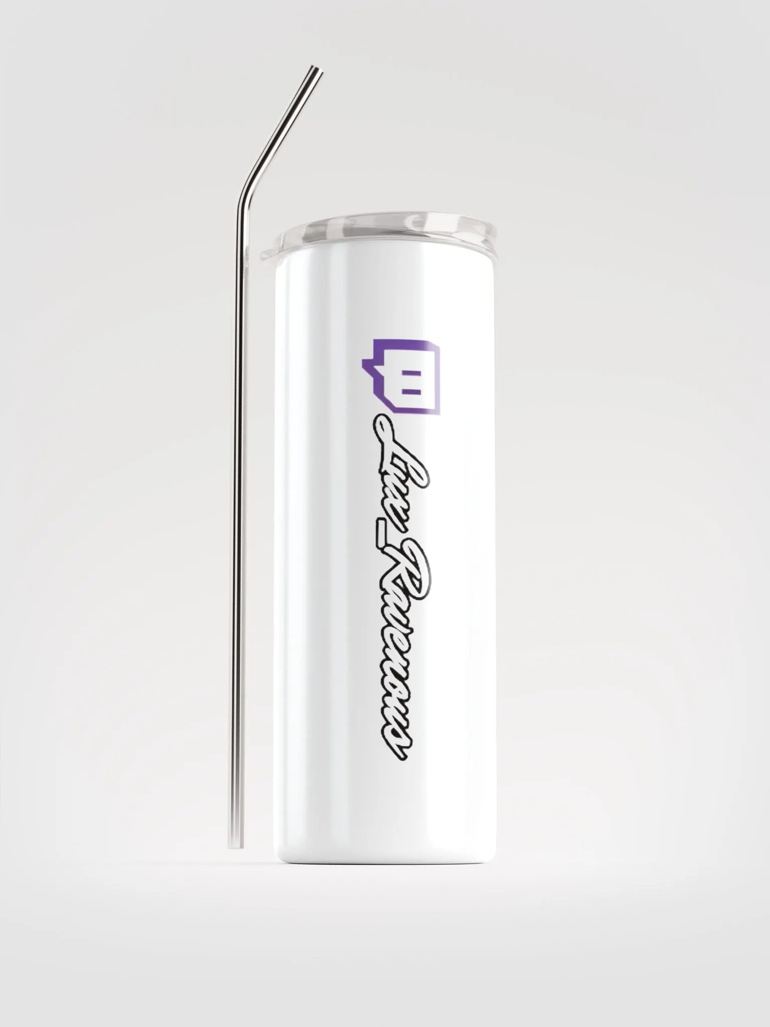 Twitch Themed Steel Tumbler with Reusable Straw product image (1)