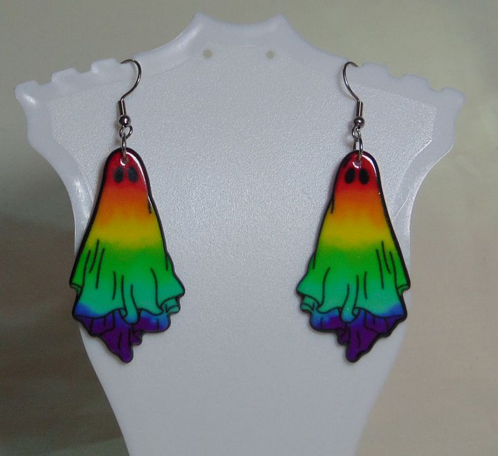 Rainbow Ghostie Earrings product image (1)