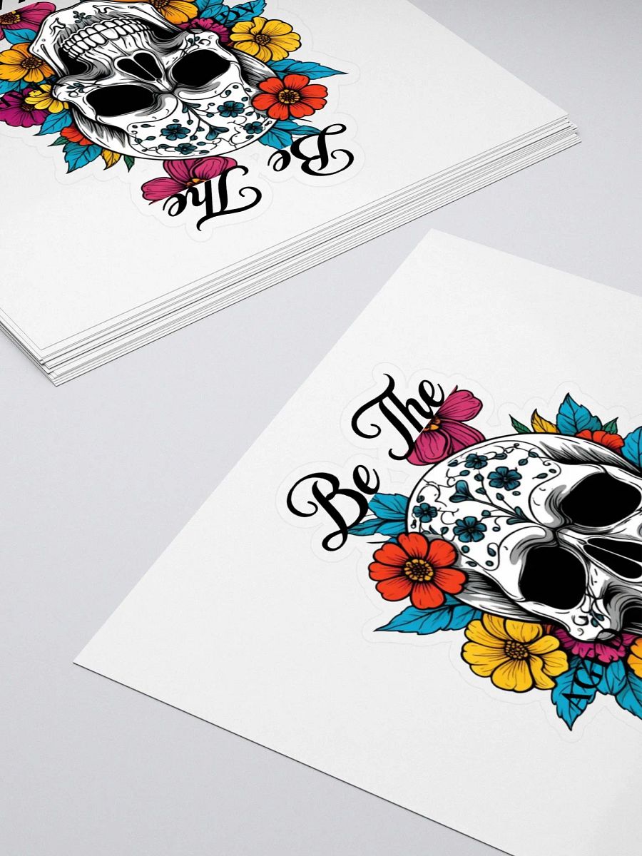 Floral Skull Kiss Cut Stickers product image (4)
