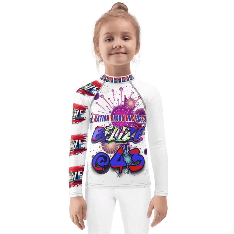 Belize Independence Kids Rash Guard product image (3)