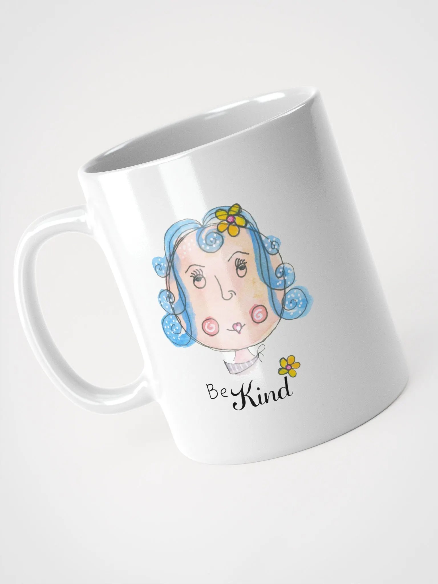 Whimsical Be Kind White Glossy Mug product image (3)