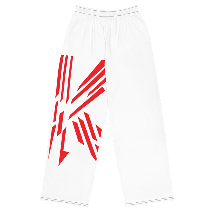 Krown - (Red on White) Unisex Wide Pants product image (1)