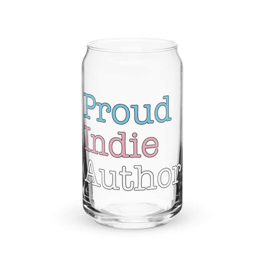 Trans "Proud Indie Author” Can-Shaped Glass product image (1)