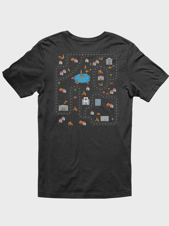 Play Cars On Dad's Back Playmat Road Map Car Race Track Fall Season T-Shirt product image (2)