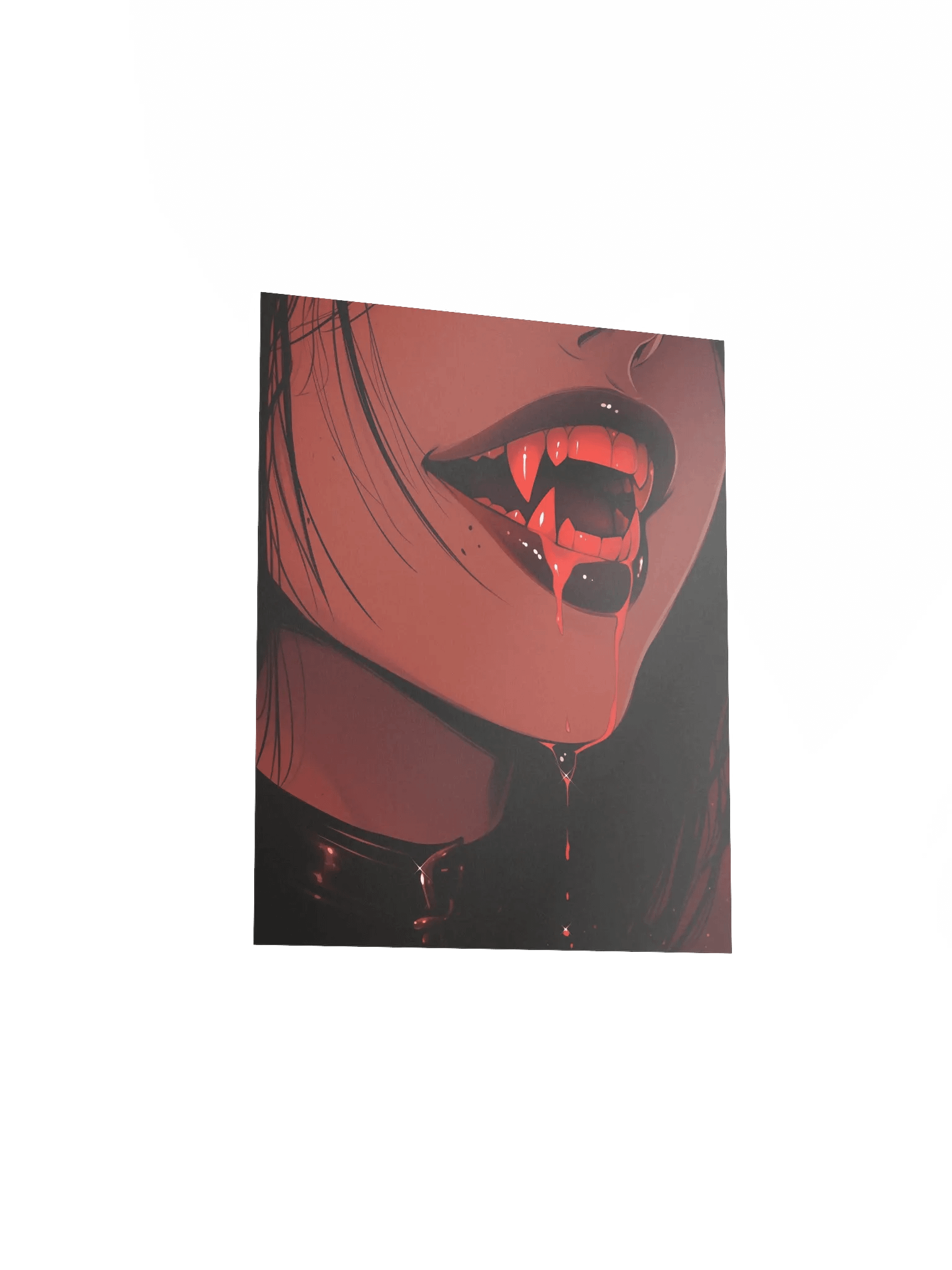 Bloody Vampiric Fangs Matte Poster product image (15)