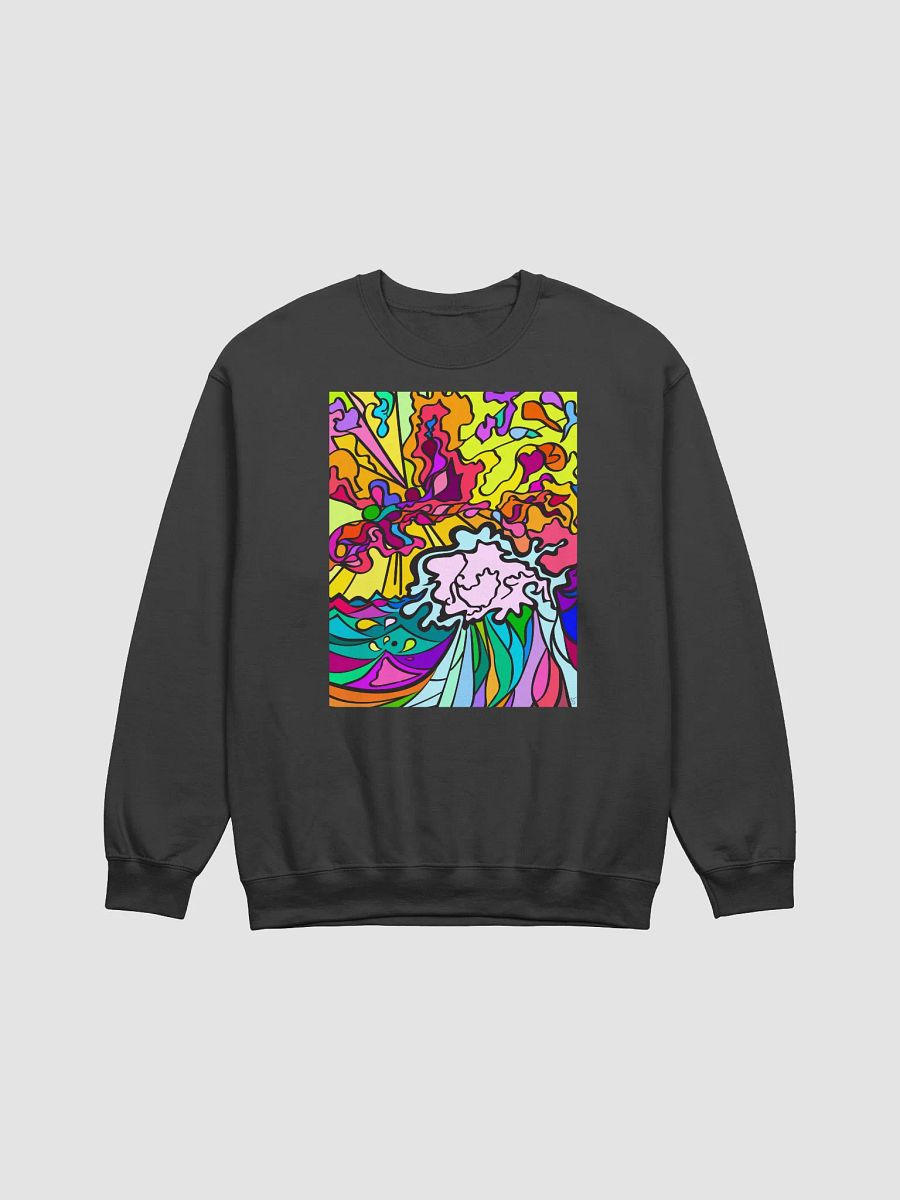 Vibrant Swirls Unisex Crewneck Sweatshirt - Wave at Sunset product image (1)