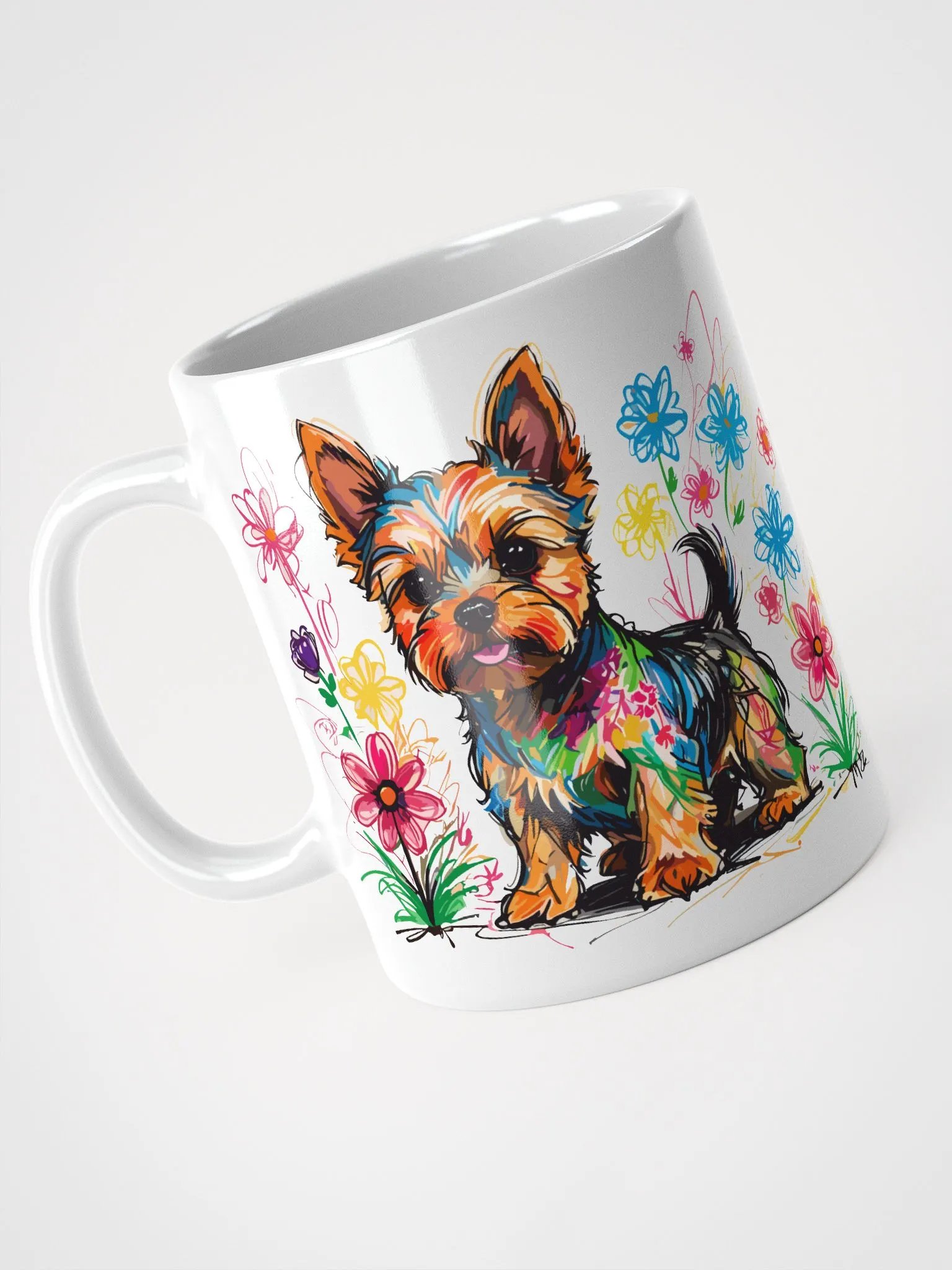 Scribbles Yorkshire Terrier 3 , Mug product image (6)