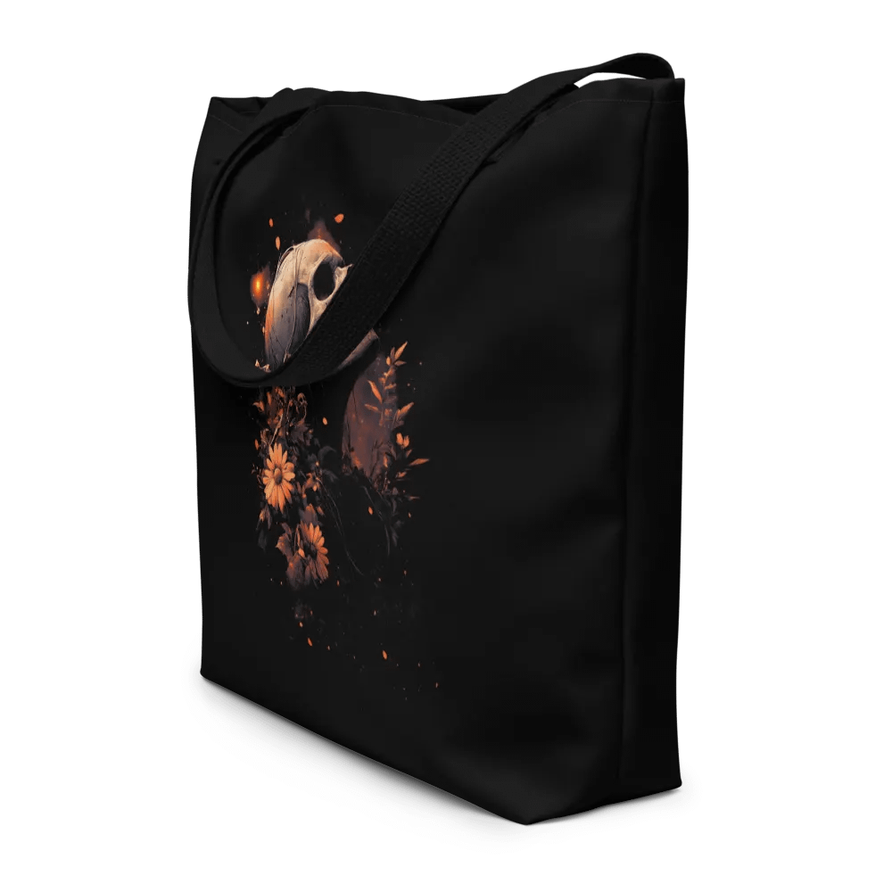 Floral Skull Fire (Large tote bag) product image (8)