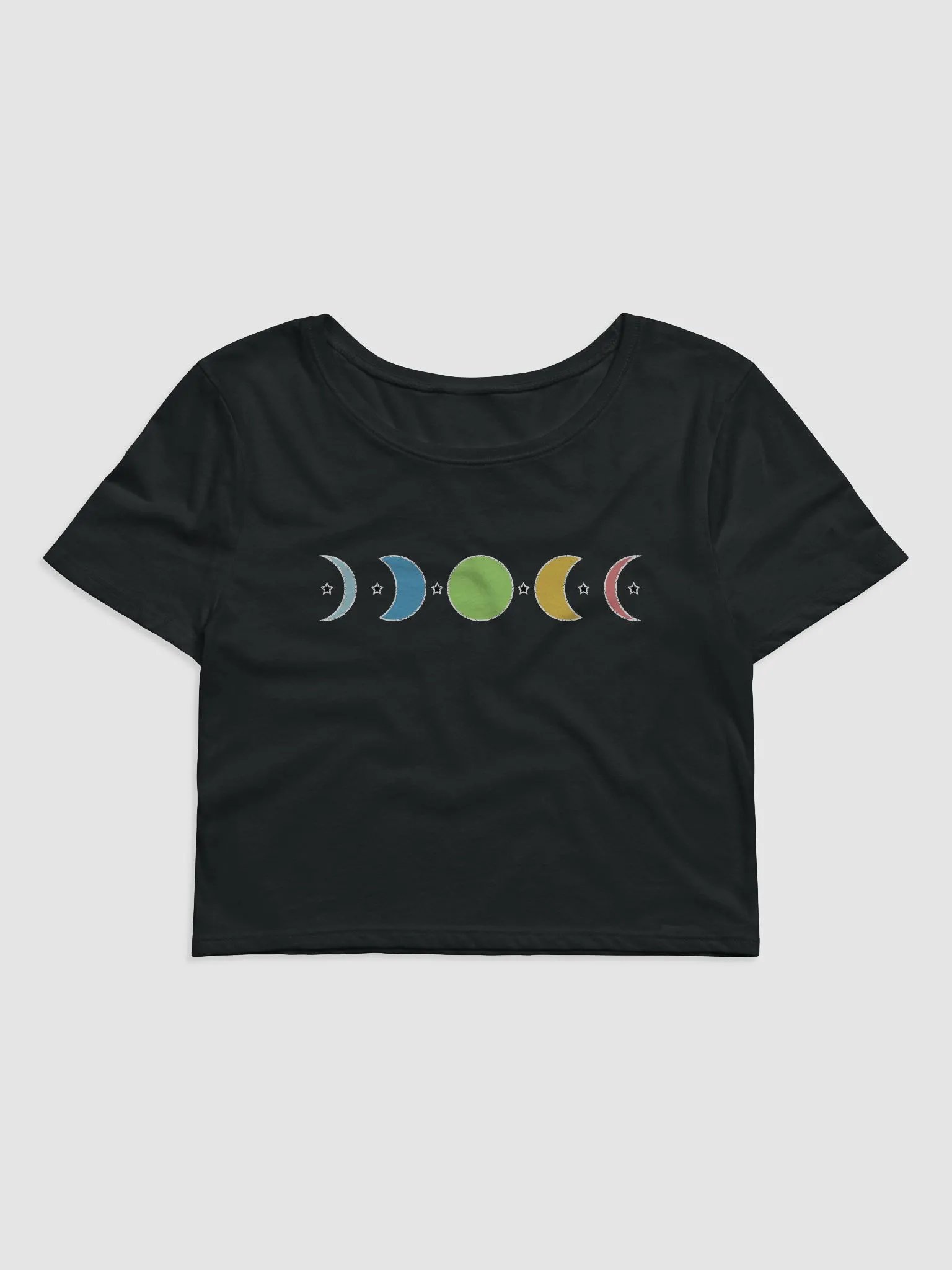 Phasing Through the Moon Queer Pride Crop Tee product image (2)