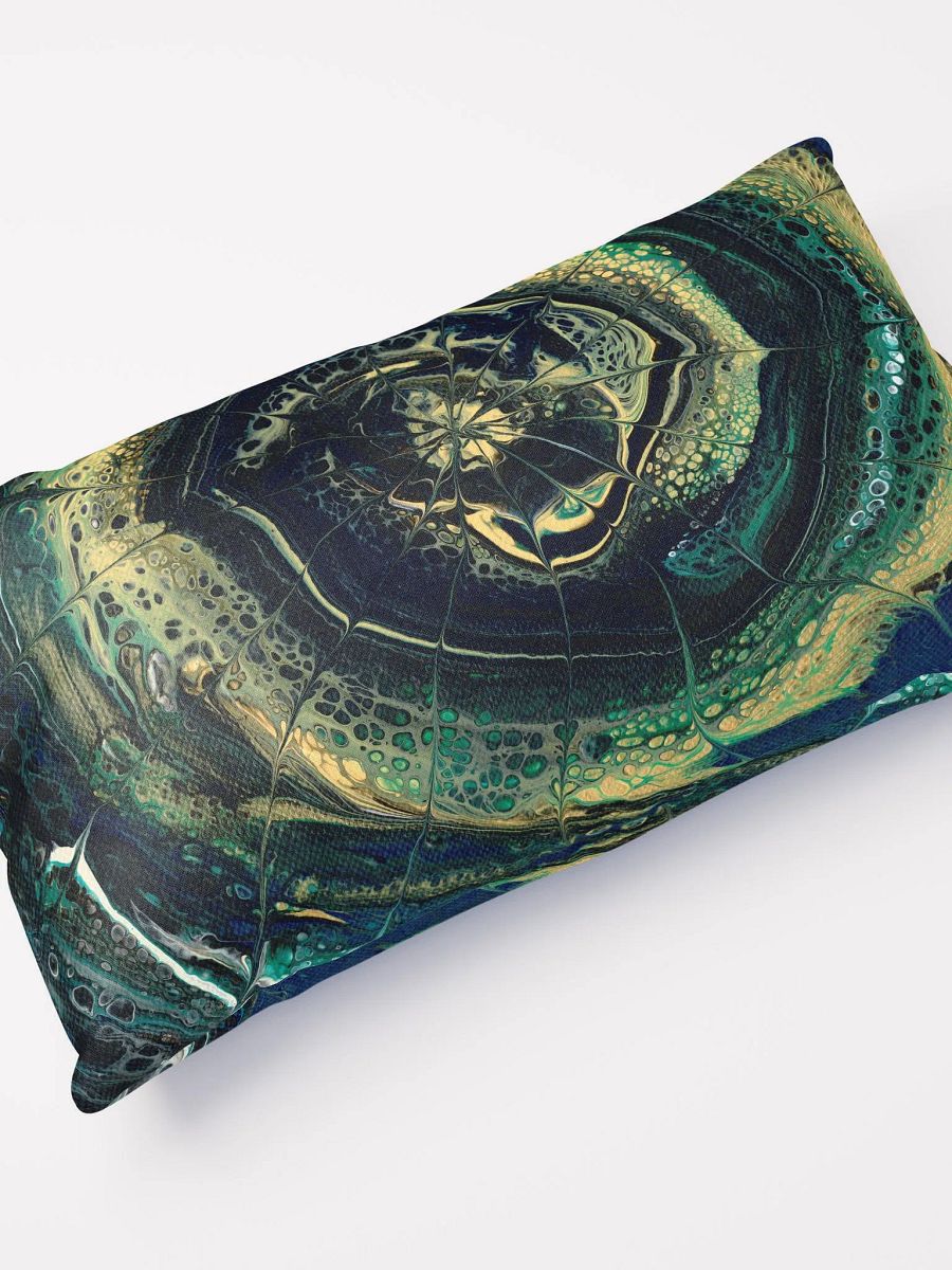 Midnight Halo - Abstract Acrylic Ring Pour, Printed Pillow product image (5)