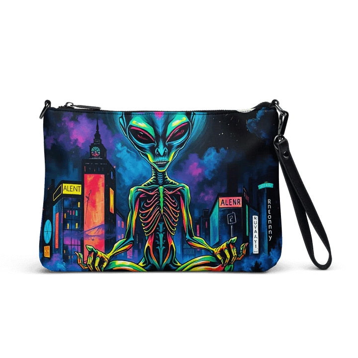 premium faux leather Galactic Meditation All-Over Crossbody Bag product image (1)