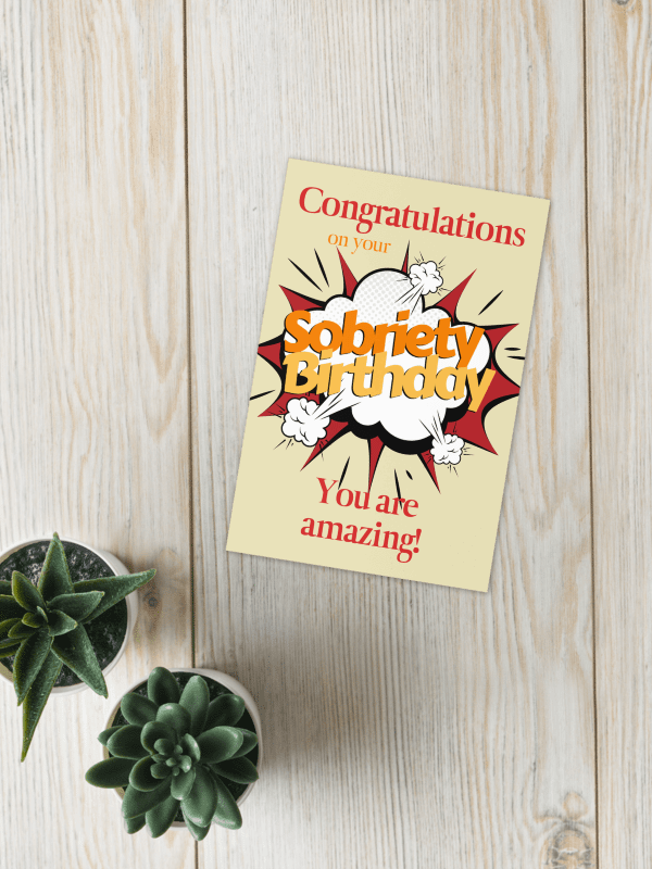 Sobriety Birthday Card - Explosion product image (8)