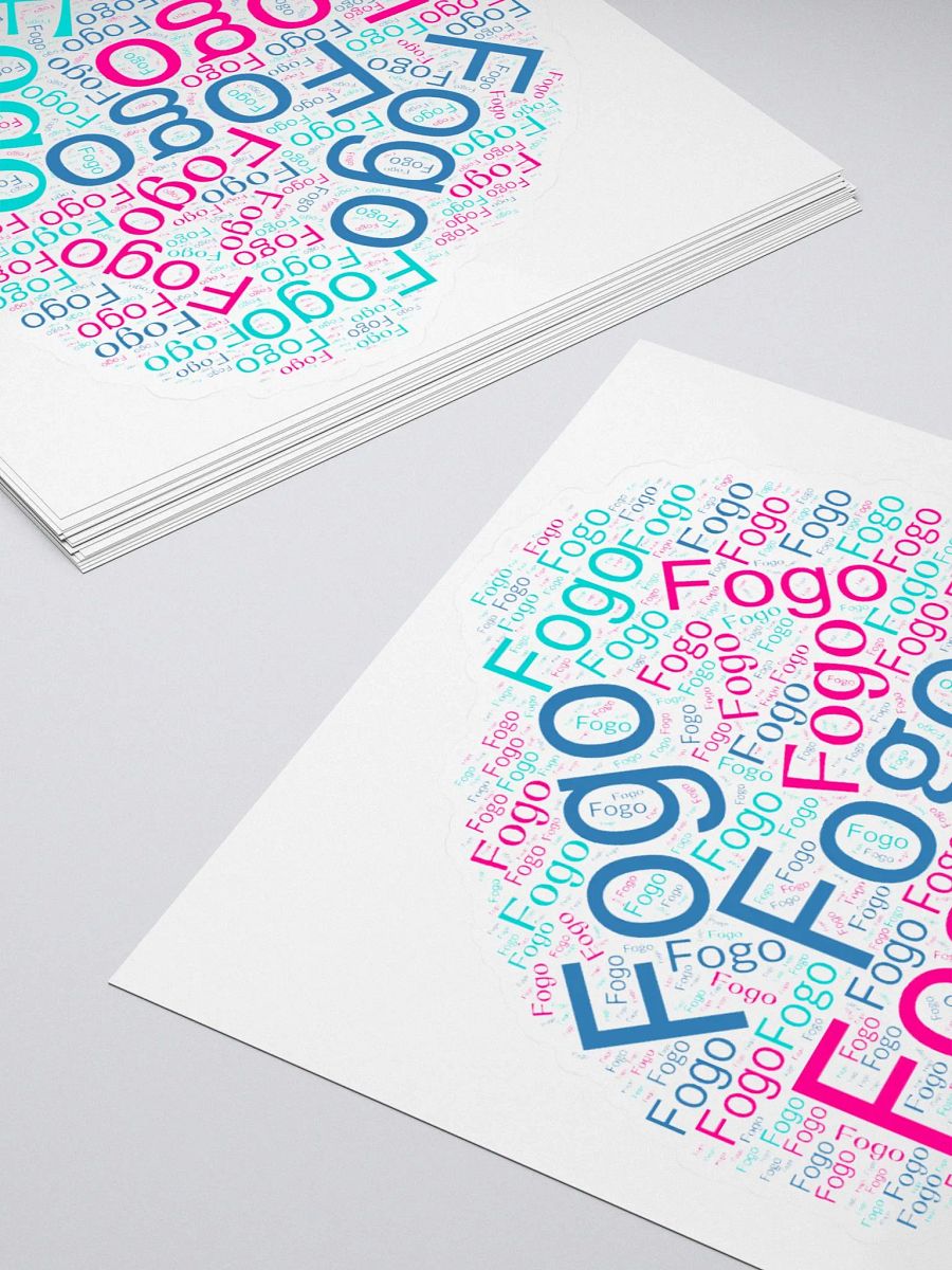 Fogo Word Cloud Kiss Cut Stickers product image (2)