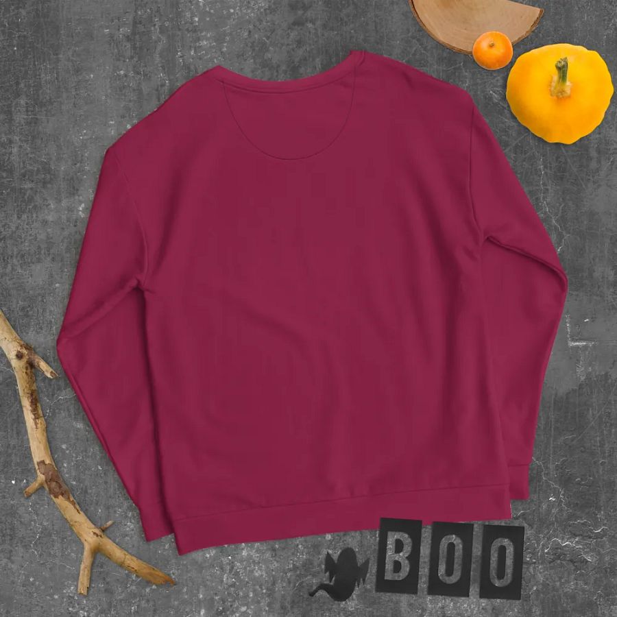 Plain Dark Red True Summer Unisex Recycled Polyester Heavyweight Premium Sweatshirt by Treasure Pie product image (11)