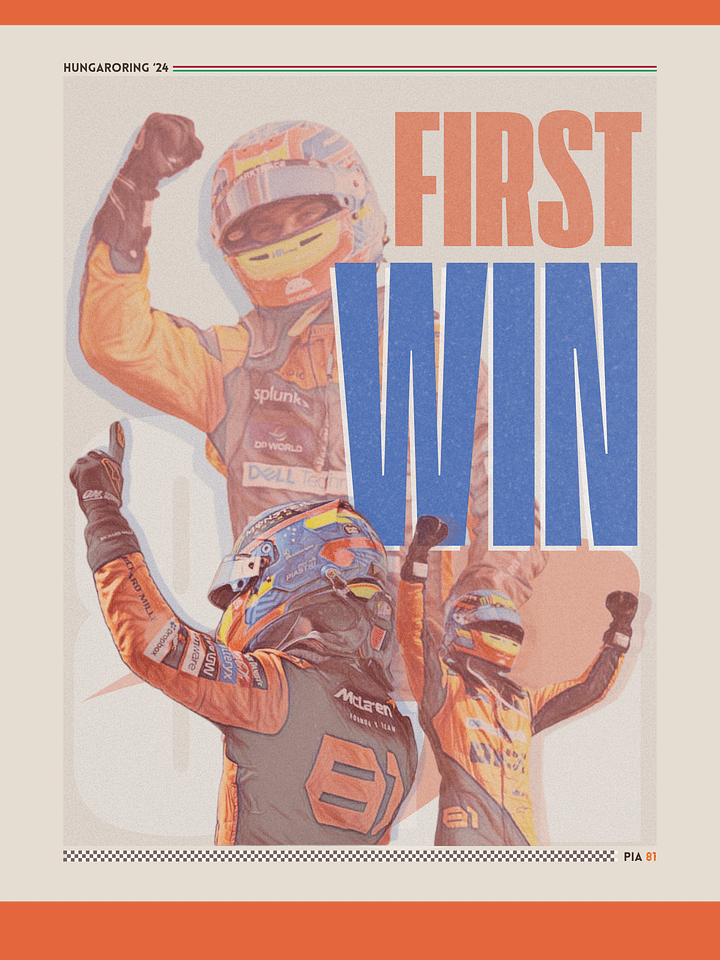 Oscar Piastri 81 Hungary GP 2024 | Printable Poster product image (2)