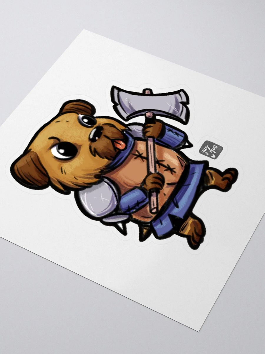Dog Fighter 'Fighter' Sticker - Whimsical Canine Illustration Decal product image (3)