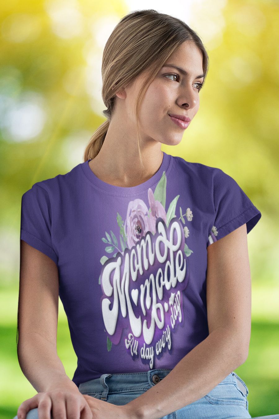 Mom Mode All Day Every Day All Over Print T-shirt product image (1)