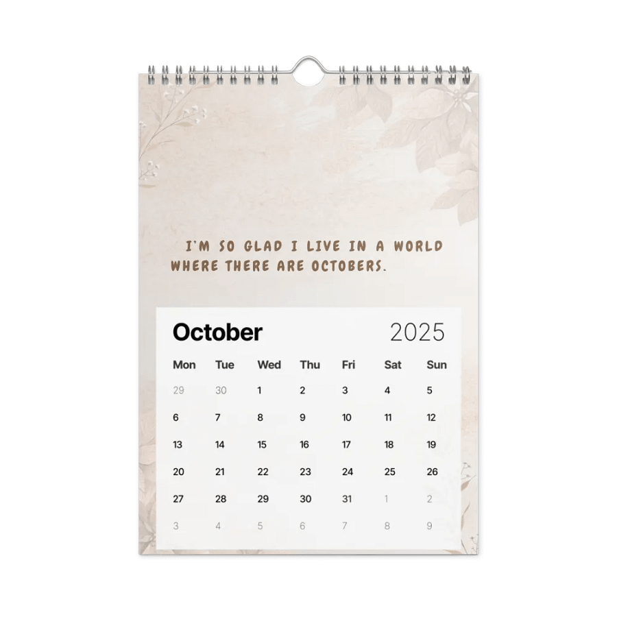 FLORAL INSPIRATIONAL QUOTES WALL CALENDAR 2025 product image (12)