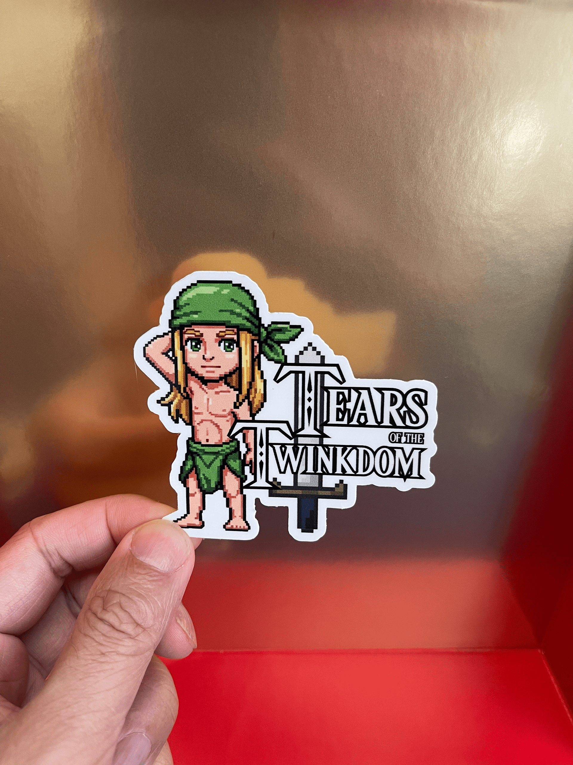 Tears of the Twinkdom Zelda Parody Sticker (3" x 3") product image (1)