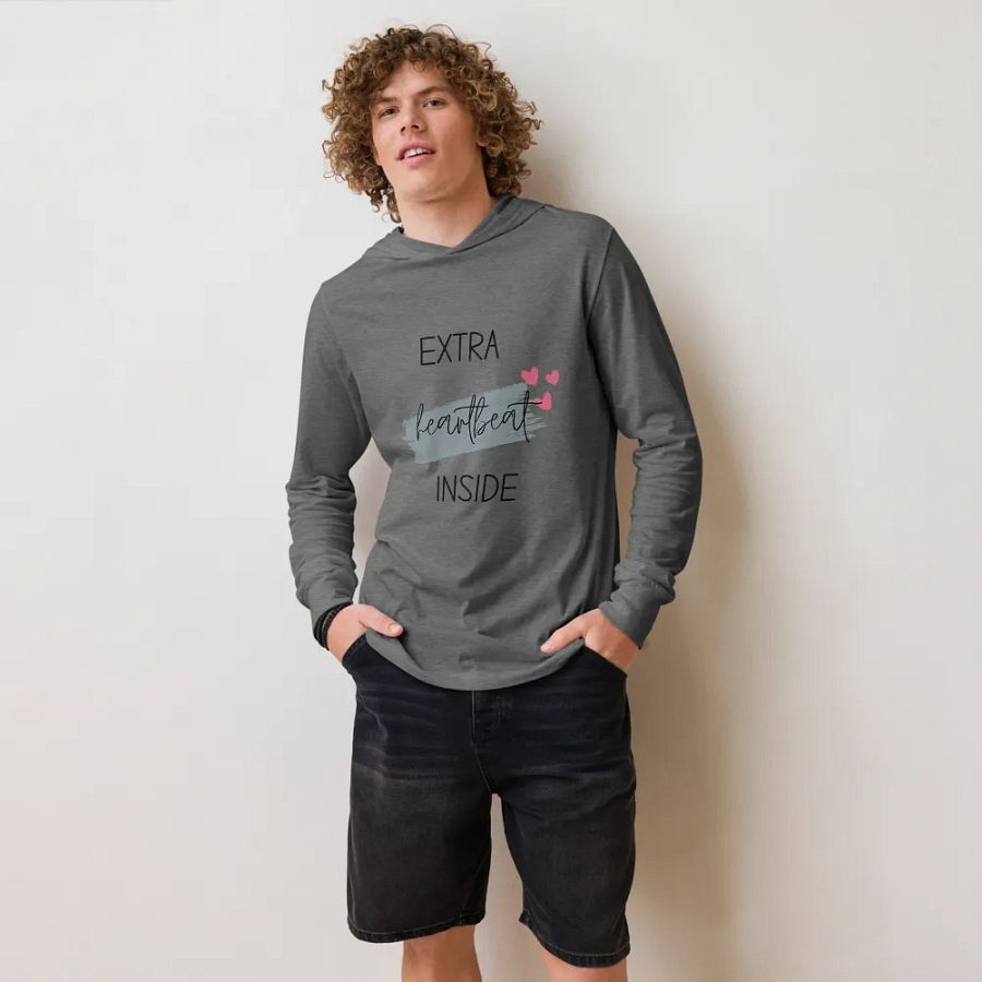 Extra Heartbeat Inside Hoodie,New Mom Hoodie, Baby Announcement Gift product image (20)