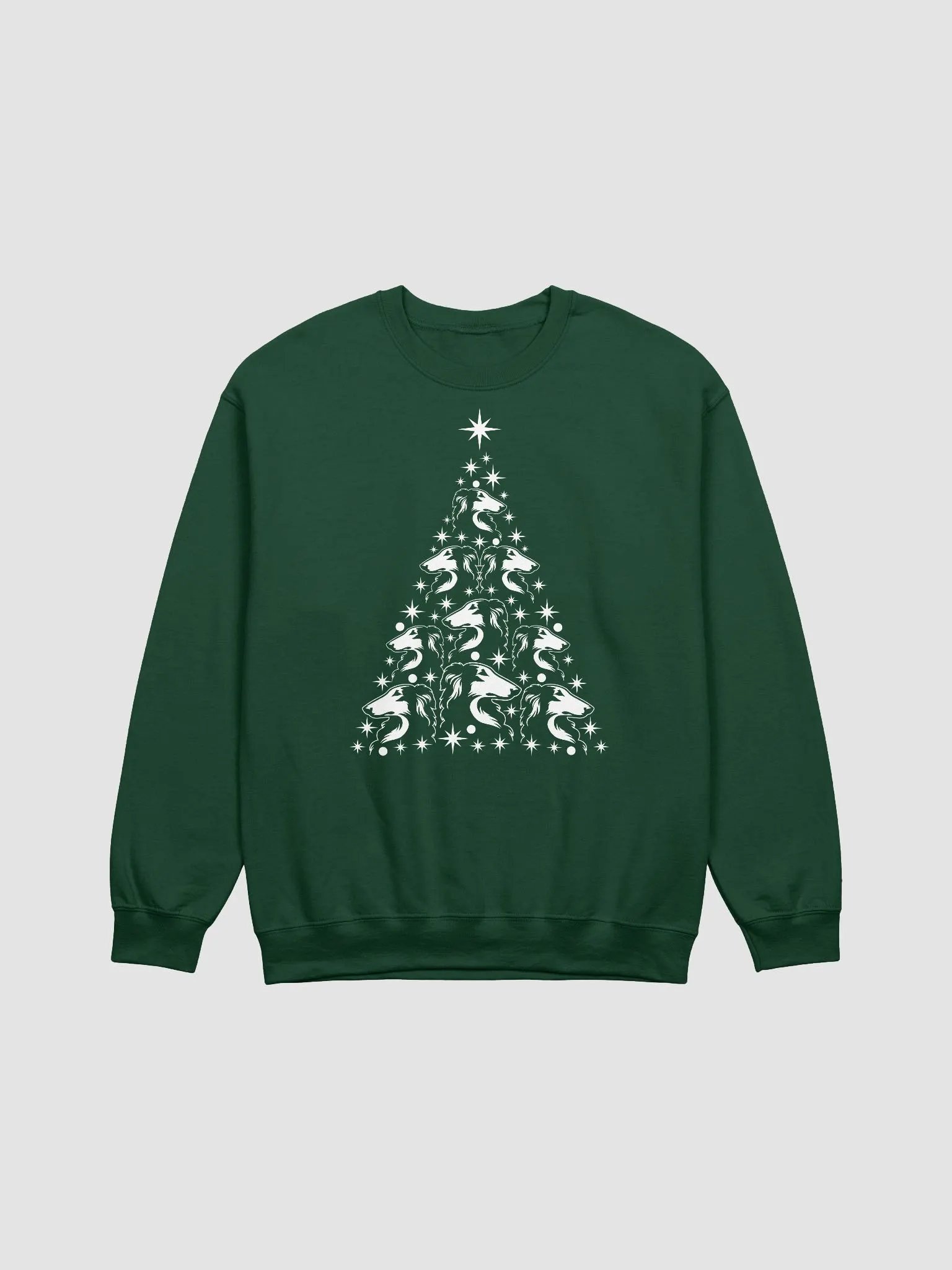 Borzoi Christmas Tree Sweatshirt Design for Borzoi Paw-rents product image (13)