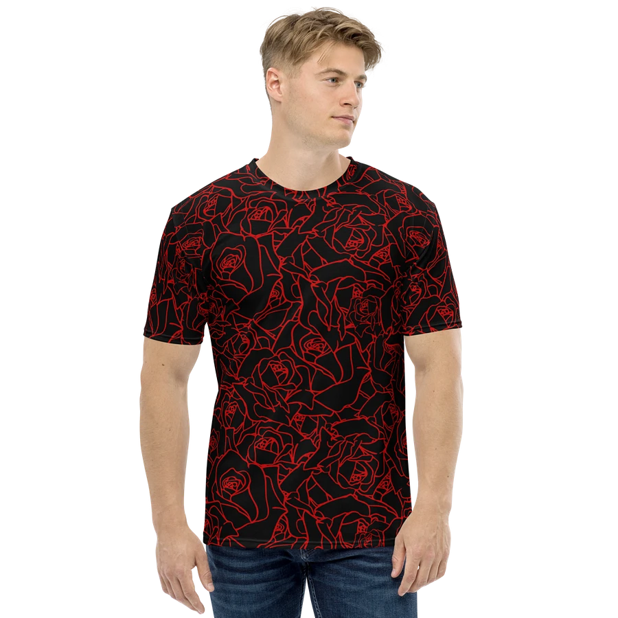 Loads of Roses · black-red crew neck t-shirt product image (1)