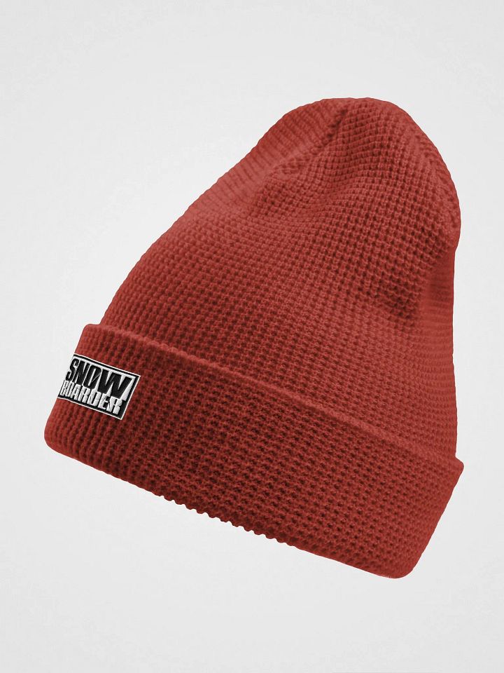 Snowboarder Logo | Cuffed Waffle Beanie product image (2)