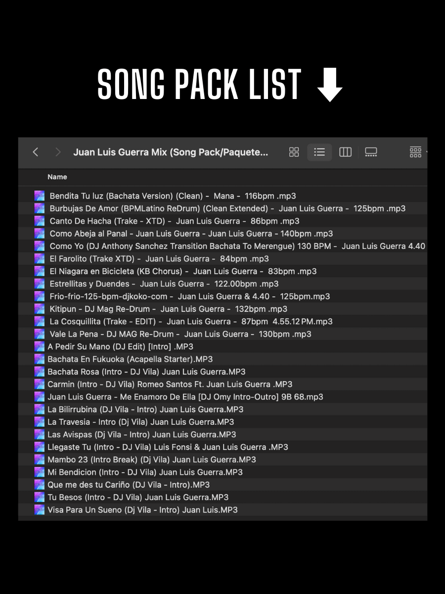 Juan Luis Guerra Mix - Song Pack/Paquete de Canciones (26 Songs/Canciones) product image (2)