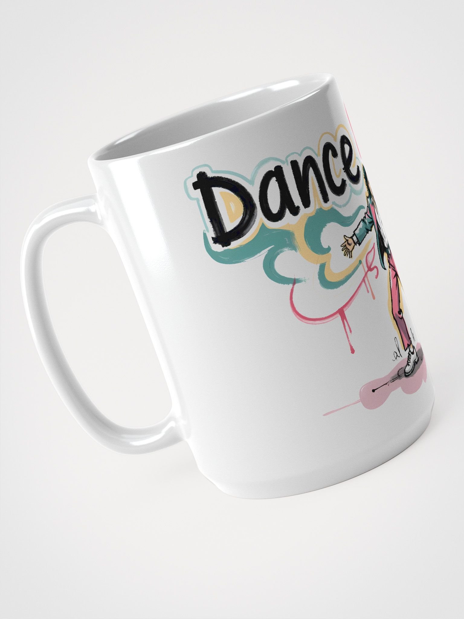 Graffiti Dance Party | 'Dance It Off' Vibrant Art Mug product image (3)