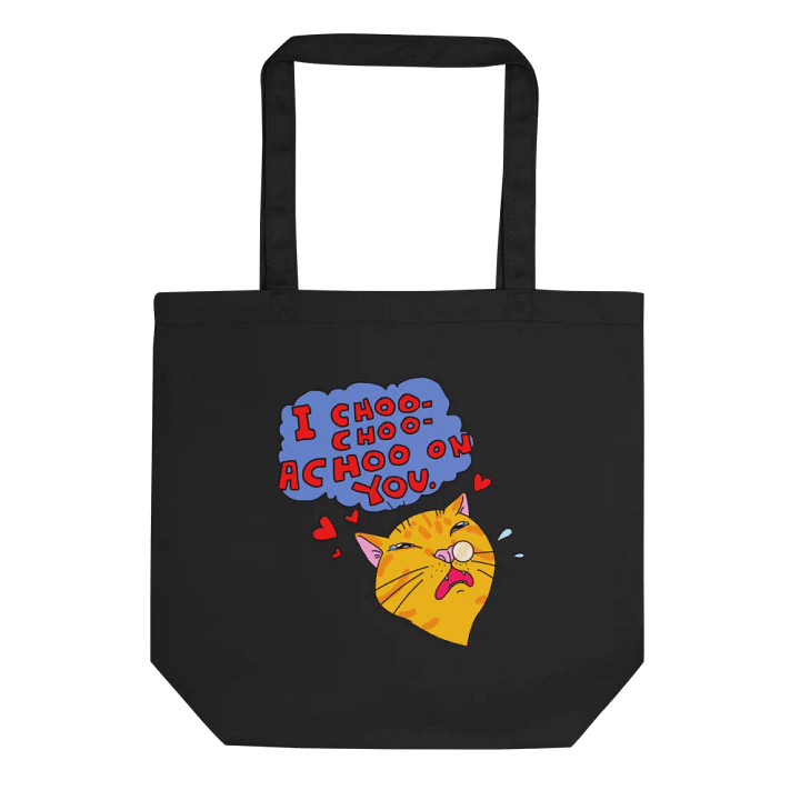 Achoo on You Orange Cat Totebag / Black-Oyster product image (1)