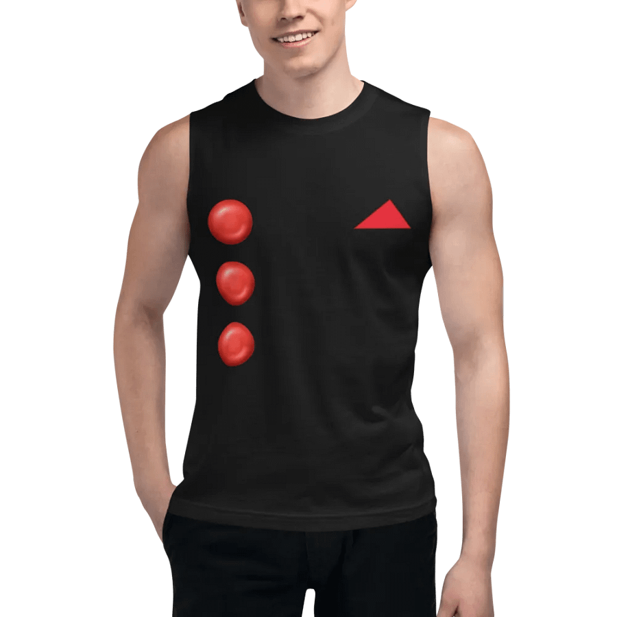 Red Button and Hankie Muscle Tank product image (6)