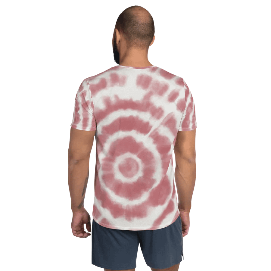 Comic-Inspired Pink Tie-Dye Athletic Tee product image (3)