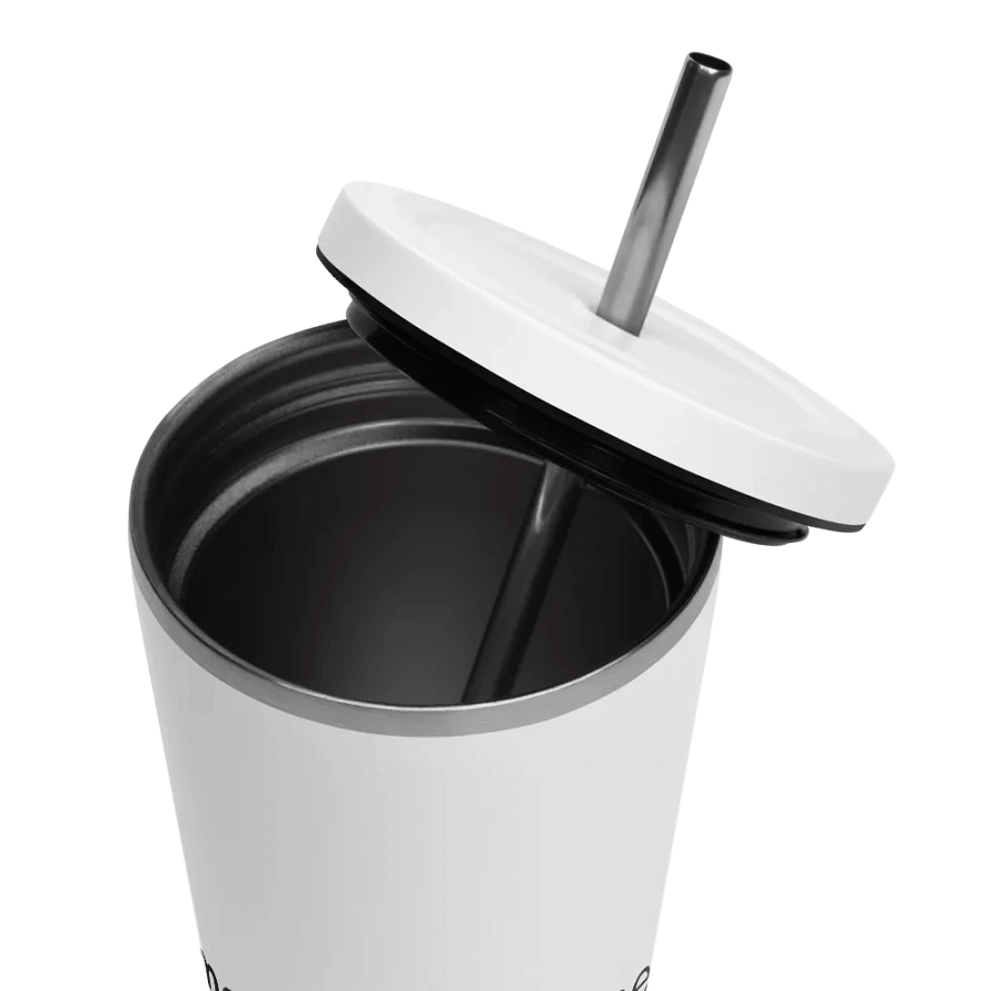 Insulated Tumbler Collection with Straw in Navy Logotype product image (4)