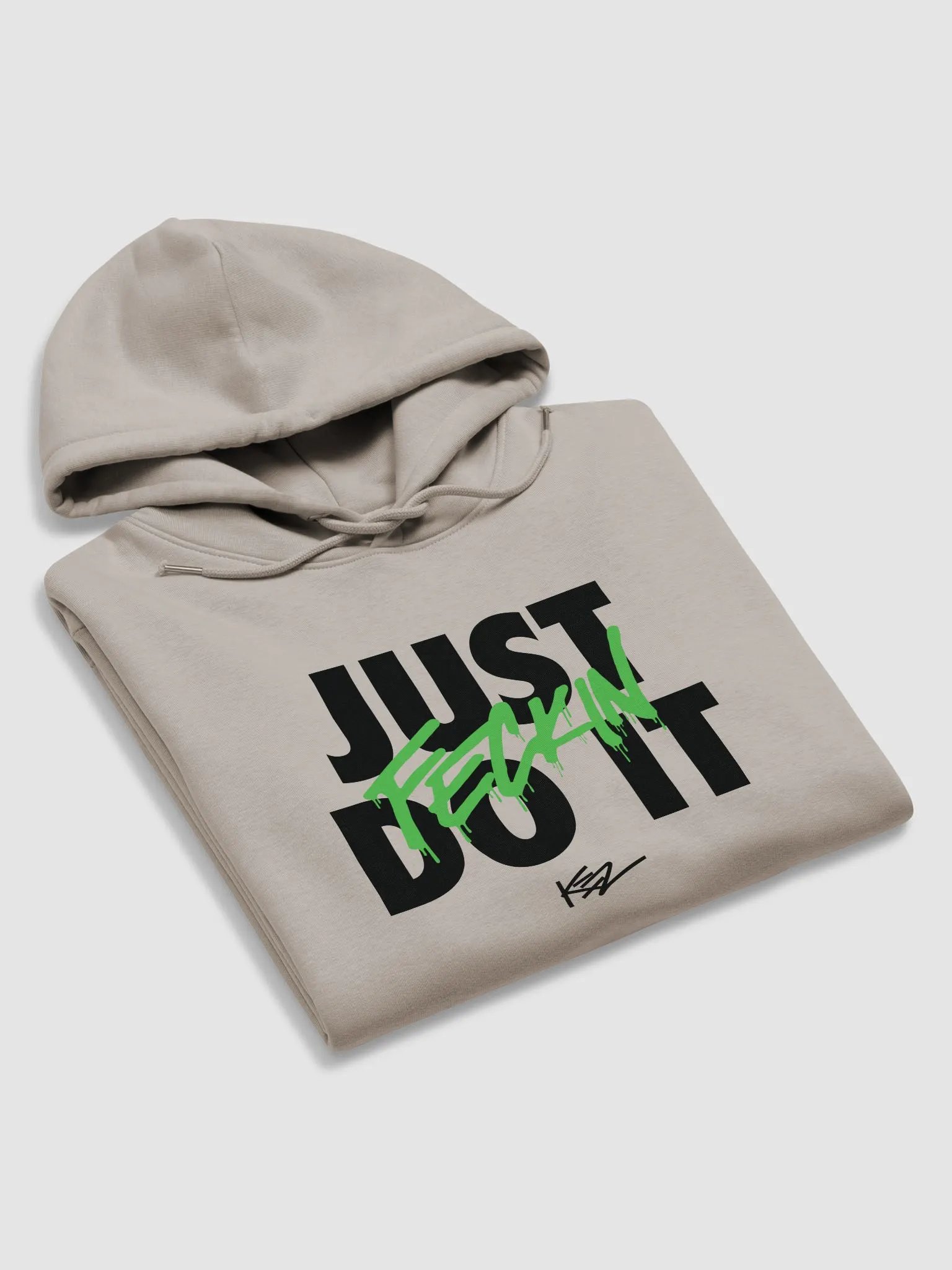 JUST FECKIN DO IT UNISEX HOODIE - Desert Dust product image (6)