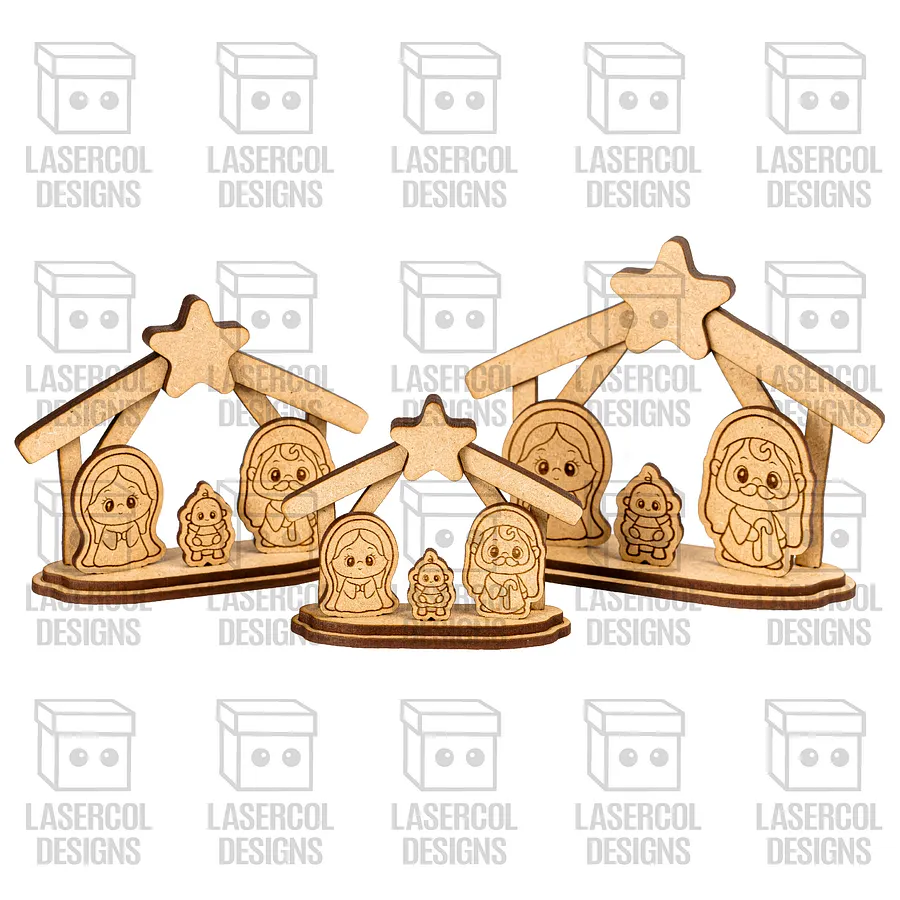 Small Nativity Scene Gift Set 2 - Christmas - Laser Cut Files product image (7)