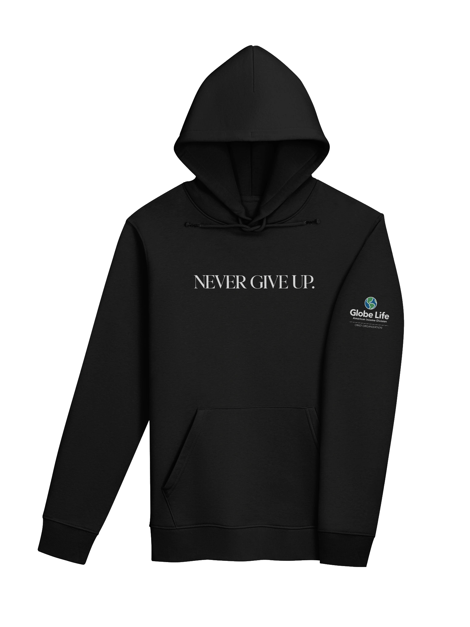 OMID “Never Give Up.” Hoodie – Built for the Grind product image (7)