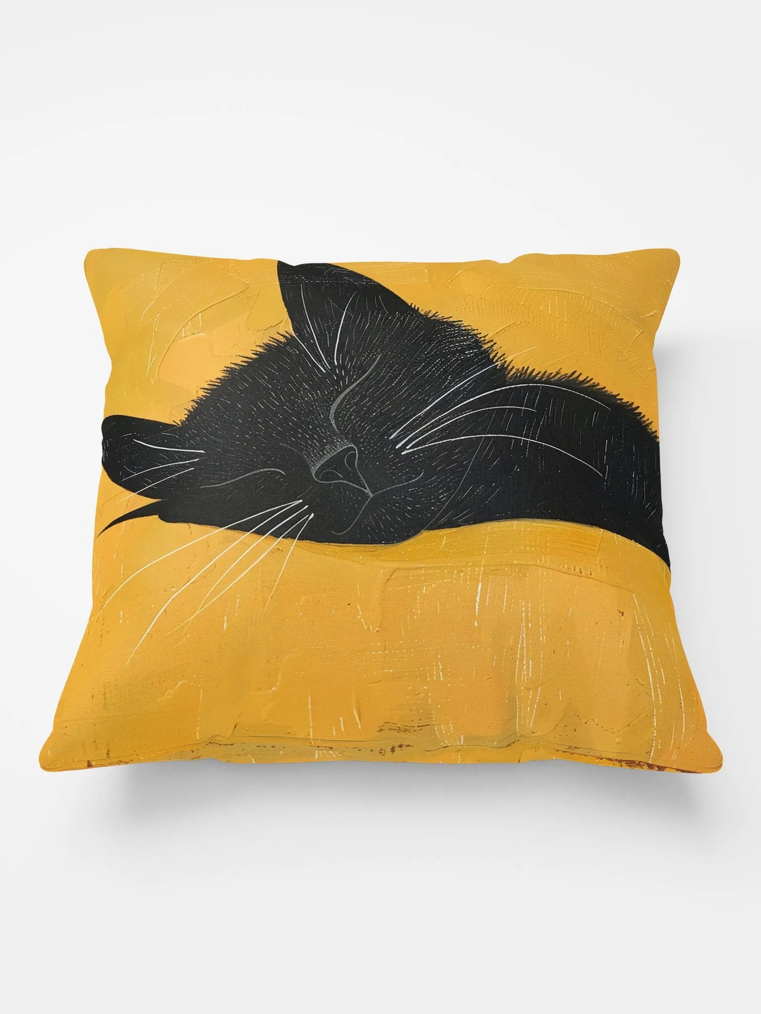 All-Over Print Basic Pillow by Sublicolor-Sweet Sleeping Black Cat product image (1)