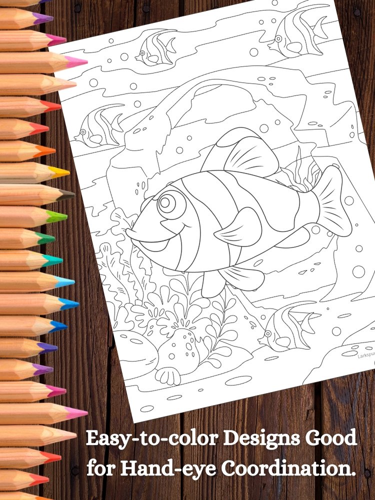 Tropical Fish Printable Coloring Pages product image (6)